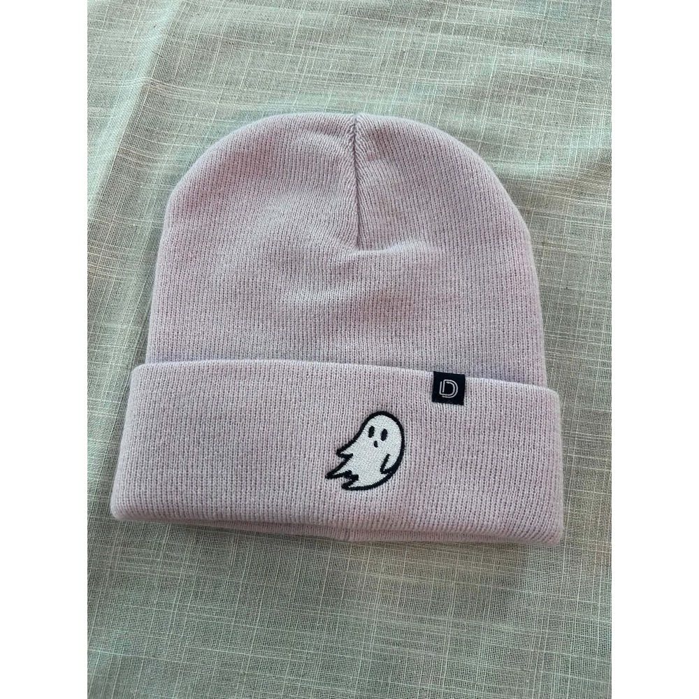 Dalix Beanie Hat Unisex One Size Lavender Purple Ghost Embroidered H-039